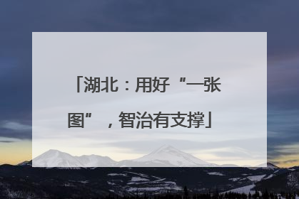 湖北：用好“一张图”，智治有支撑