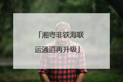 湘粤非铁海联运通道再升级