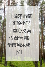 菏泽市第一实验小学：童心义卖传温情 跳蚤市场乐成长