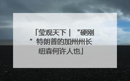 莹观天下｜“硬刚”特朗普的加州州长纽森何许人也