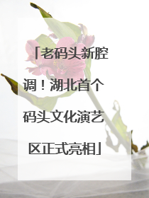 老码头新腔调！湖北首个码头文化演艺区正式亮相