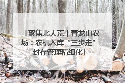 聚焦北大荒｜青龙山农场：农机入库“三步走” 封存管理精细化