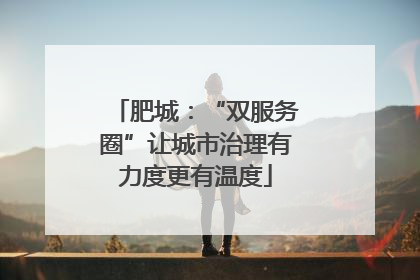 肥城：“双服务圈”让城市治理有力度更有温度