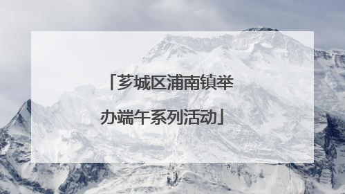 芗城区浦南镇举办端午系列活动