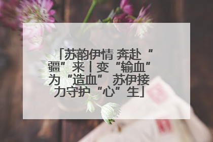 苏韵伊情 奔赴“疆”来丨变“输血”为“造血” 苏伊接力守护“心”生