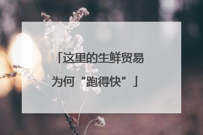 这里的生鲜贸易为何“跑得快”