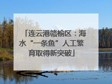 连云港赣榆区：海水“一条鱼”人工繁育取得新突破