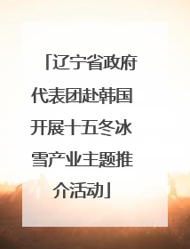 辽宁省政府代表团赴韩国开展十五冬冰雪产业主题推介活动