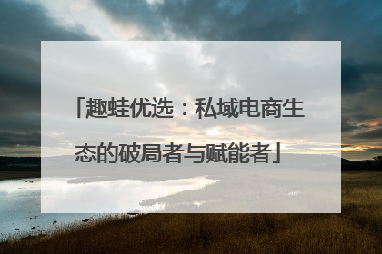 趣蛙优选：私域电商生态的破局者与赋能者
