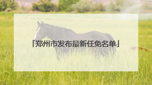 郑州市发布最新任免名单