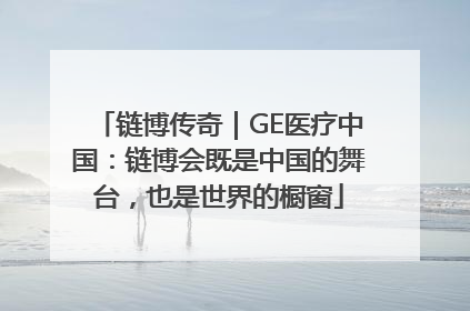 链博传奇｜GE医疗中国：链博会既是中国的舞台，也是世界的橱窗