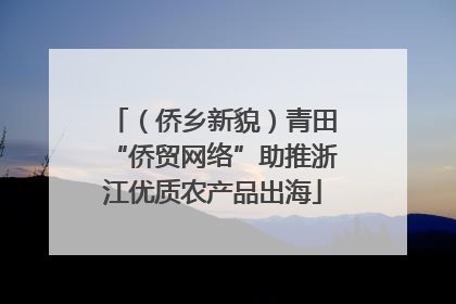 （侨乡新貌）青田“侨贸网络”助推浙江优质农产品出海