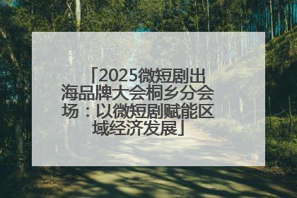 2025微短剧出海品牌大会桐乡分会场：以微短剧赋能区域经济发展
