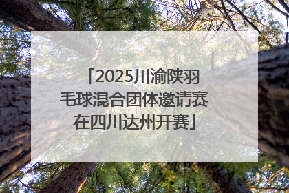 2025川渝陕羽毛球混合团体邀请赛在四川达州开赛