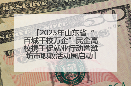 2025年山东省“百城千校万企”民企高校携手促就业行动暨潍坊市职教活动周启动