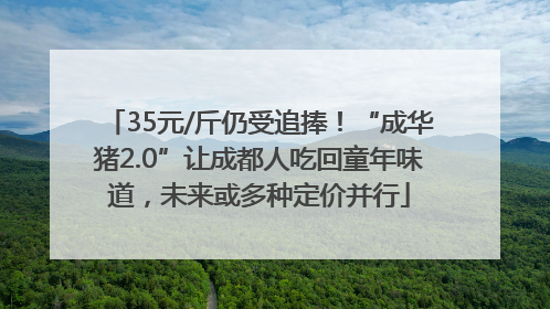 35元/斤仍受追捧！“成华猪2.0”让成都人吃回童年味道，未来或多种定价并行