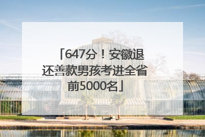 647分！安徽退还善款男孩考进全省前5000名