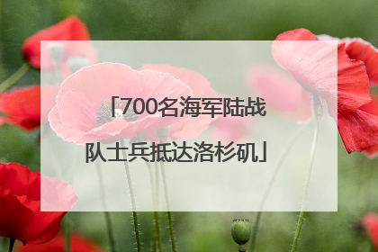700名海军陆战队士兵抵达洛杉矶