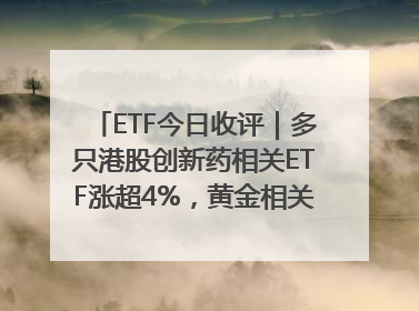 ETF今日收评｜多只港股创新药相关ETF涨超4%，黄金相关ETF跌逾1%