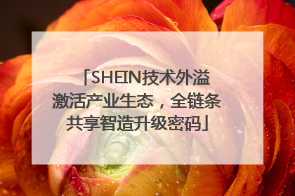 SHEIN技术外溢激活产业生态，全链条共享智造升级密码